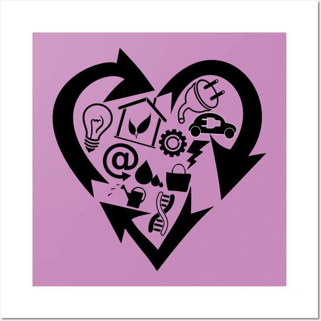 Heart T-shirt Wall Art by NadaSaid